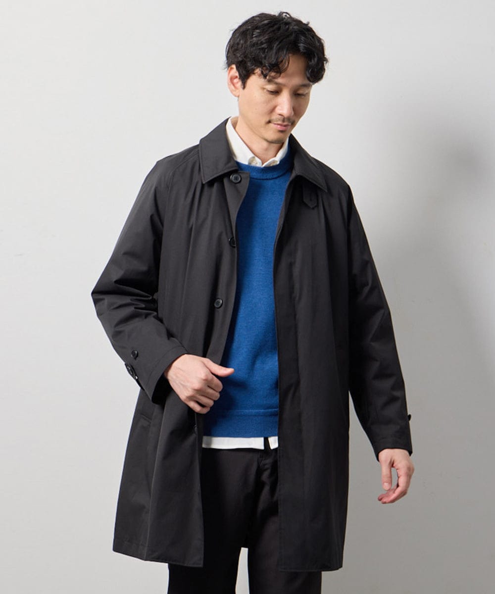 KHUAG30199 a.v.v MEN(アー・ヴェ・ヴェ) 【 830FPダウン / 軽量/  撥水 / 防風 】ライトスカイダウンステンカラーコート ブラック