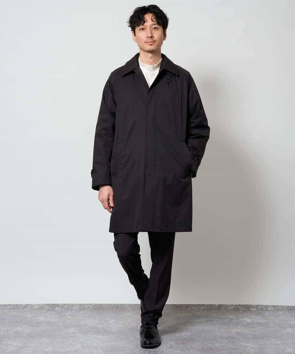 KHUAG30199 a.v.v MEN(アー・ヴェ・ヴェ) 【 830FPダウン / 軽量/  撥水 / 防風 】ライトスカイダウンステンカラーコート ブラック