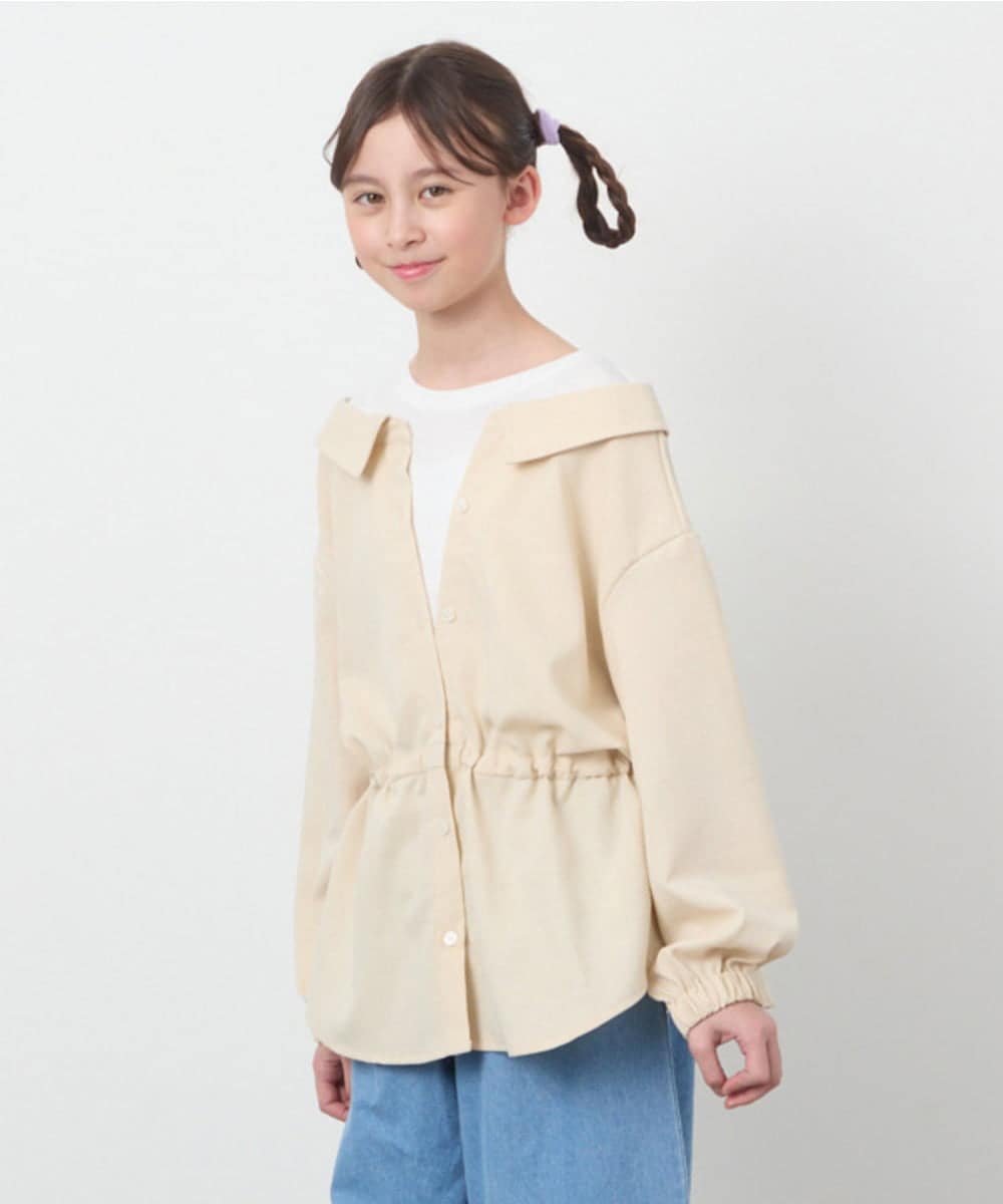 KJBEC41044 a.v.v KIDS(アー・ヴェ・ヴェ) [160]シャツレイヤードトップス ベージュ