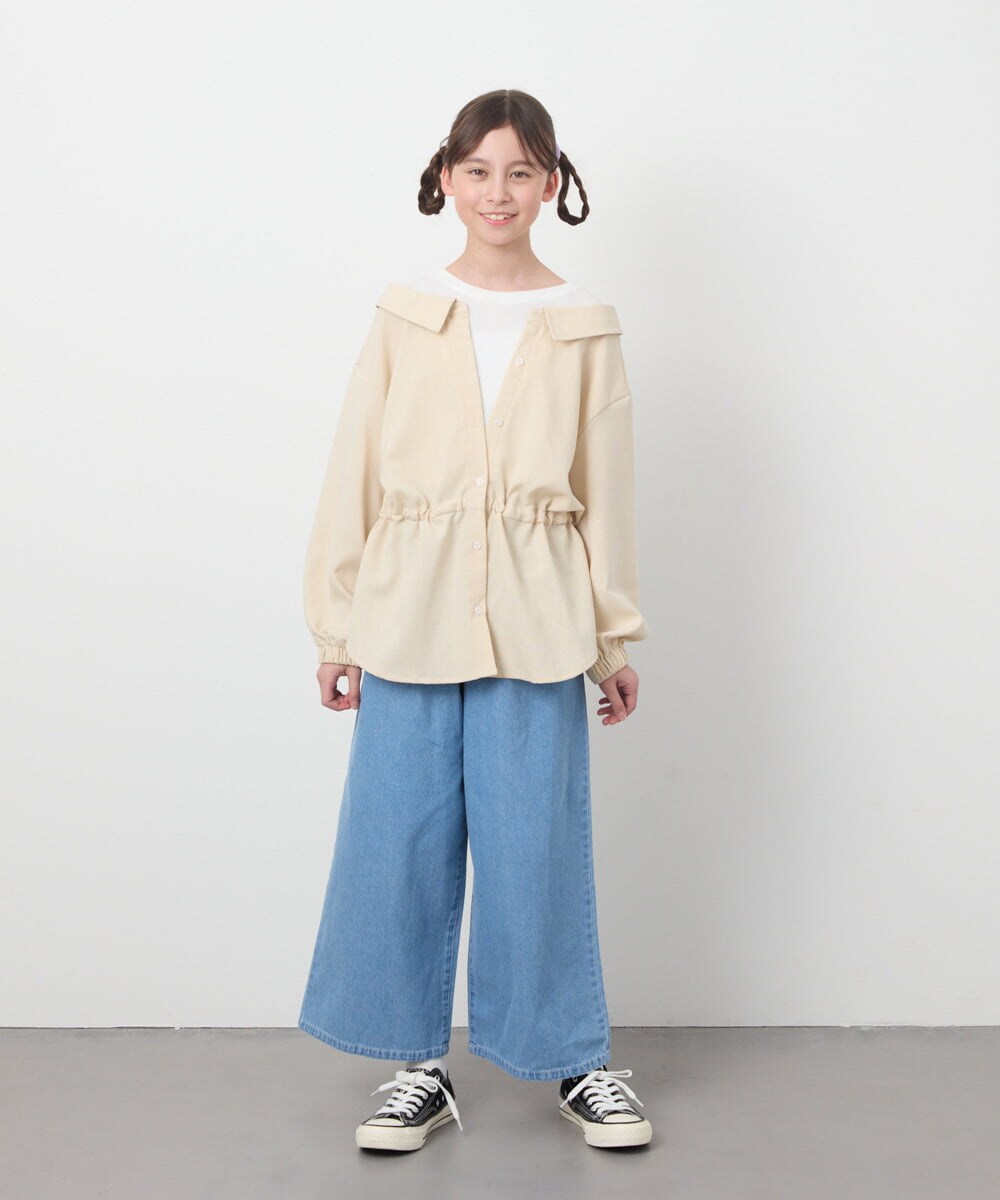 KJBEC41044 a.v.v KIDS(アー・ヴェ・ヴェ) [160]シャツレイヤードトップス ベージュ