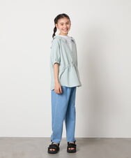 KJBFB03039 a.v.v KIDS(アー・ヴェ・ヴェ) [140-150]レイヤード風シャツブラウス グリーン
