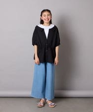 KJBFC03044 a.v.v KIDS(アー・ヴェ・ヴェ) [160レイヤード風シャツブラウス ブラック