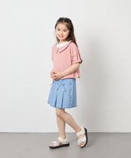 KJBFD40039 a.v.v KIDS(アー・ヴェ・ヴェ) [120-160]半袖レイヤード風シャツ ピンク