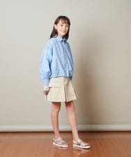 KJBFS46039 a.v.v KIDS(アー・ヴェ・ヴェ) [150-160]裾ドロストボリュームシャツ ライトブルー
