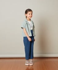 KJBFT42034 a.v.v KIDS(アー・ヴェ・ヴェ) [140-150]オープンカラーシャツ ブラック