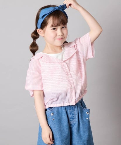 KJBGD59039 a.v.v KIDS [130-160]シアーシャツ＆タンクセット