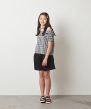 KJBGS03029 a.v.v KIDS(アー・ヴェ・ヴェ) [110-130]オフショルドッキングブラウス ブルー