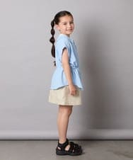 KJBHA22039 a.v.v KIDS(アー・ヴェ・ヴェ) 【接触冷感/ジメジメ対策】[120-160]ポコポコレイヤード風ブラウス ライトブルー