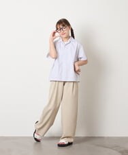 KJBHD90039 a.v.v KIDS(アー・ヴェ・ヴェ) [140-150]【男女兼用】ポケット付き開襟シャツ ホワイト