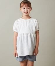 KJBHU22039 a.v.v KIDS(アー・ヴェ・ヴェ) [160]ペプラムアソートチュニック アイボリー