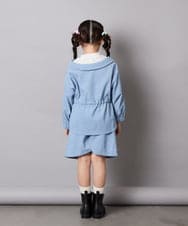 KJBJA31039 a.v.v KIDS(アー・ヴェ・ヴェ) 【セットアップ可能】[120-160]ブライトコールレイヤードフウブラウス ライトブルー