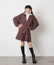 KJBJA31039 a.v.v KIDS(アー・ヴェ・ヴェ) 【セットアップ可能】[120-160]ブライトコールレイヤードフウブラウス ライトブルー