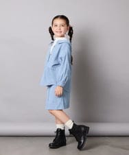 KJBJA31039 a.v.v KIDS(アー・ヴェ・ヴェ) 【セットアップ可能】[120-160]ブライトコールレイヤードフウブラウス ライトブルー