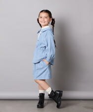 KJBJA31039 a.v.v KIDS(アー・ヴェ・ヴェ) 【セットアップ可能】[120-160]ブライトコールレイヤードフウブラウス ライトブルー