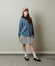 KJBJS30034 a.v.v KIDS(アー・ヴェ・ヴェ) [120-130]【セットアップ対応】ブライトコールレイヤードドッキングブラウス ライトブルー