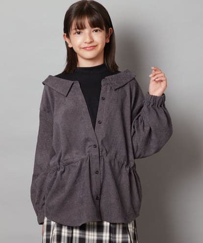 KJBJV30029 a.v.v KIDS [120-130]シャツレイヤードトップス