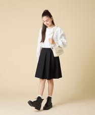 KJBLA40039 a.v.v KIDS(アー・ヴェ・ヴェ) [130-160]【結婚式/発表会】フリルカラーブラウス ホワイト