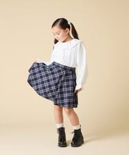KJBLA40039 a.v.v KIDS(アー・ヴェ・ヴェ) [130-160]【結婚式/発表会】フリルカラーブラウス ホワイト