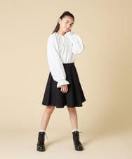 KJBLA40039 a.v.v KIDS(アー・ヴェ・ヴェ) [130-160]【結婚式/発表会】フリルカラーブラウス ホワイト