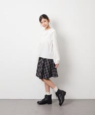 KJBLD04039 a.v.v KIDS(アー・ヴェ・ヴェ) [130-160]フリルブラウス ホワイト