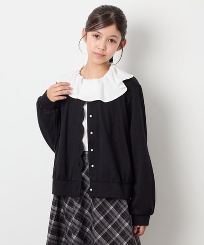 KJCAG07044 a.v.v KIDS [130-160]スカラップカットカーデ