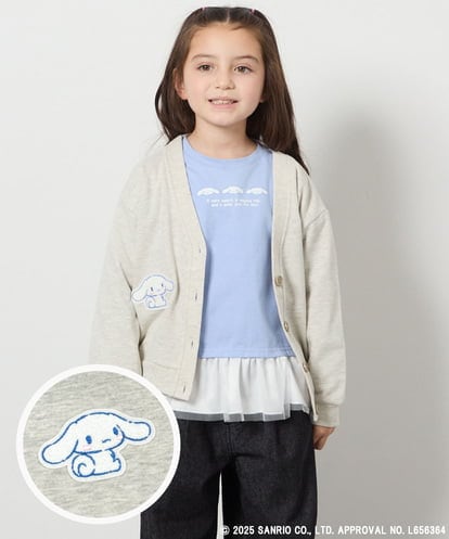 KJCEB80049 a.v.v KIDS [140-150]【ポチャッコ＆シナモロール】スウェットカーディガン