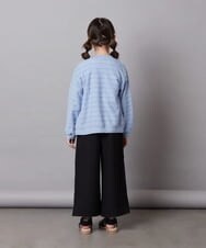 KJCFV41029 a.v.v KIDS(アー・ヴェ・ヴェ) [100-130]【UVカット】ボーダーJQカーデ ライトブルー