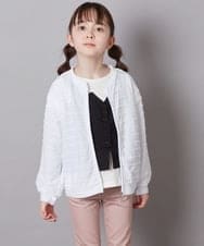 KJCFV41029 a.v.v KIDS(アー・ヴェ・ヴェ) [100-130]【UVカット】ボーダーJQカーデ ライトブルー