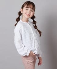 KJCFV41029 a.v.v KIDS(アー・ヴェ・ヴェ) [100-130]【UVカット】ボーダーJQカーデ ライトブルー