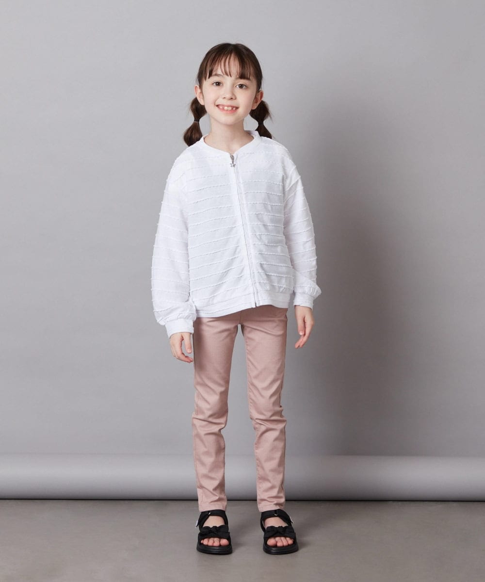 KJCFV41029 a.v.v KIDS(アー・ヴェ・ヴェ) [100-130]【UVカット】ボーダーJQカーデ ライトブルー