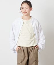 KJCFV41029 a.v.v KIDS(アー・ヴェ・ヴェ) [100-130]【UVカット】ボーダーJQカーデ ライトブルー