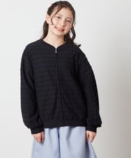 KJCFV41029 a.v.v KIDS(アー・ヴェ・ヴェ) [100-130]【UVカット】ボーダーJQカーデ ライトブルー