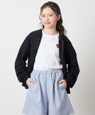 KJCFV41029 a.v.v KIDS(アー・ヴェ・ヴェ) [100-130]【UVカット】ボーダーJQカーデ ライトブルー