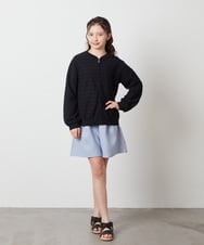 KJCFV41029 a.v.v KIDS(アー・ヴェ・ヴェ) [100-130]【UVカット】ボーダーJQカーデ ライトブルー