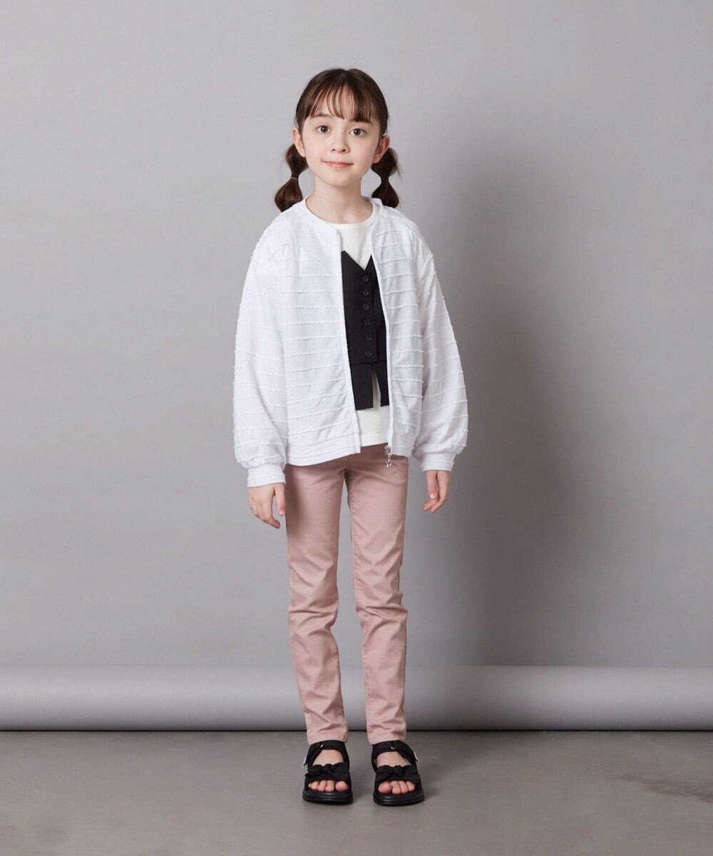 KJCFX41039 a.v.v KIDS(アー・ヴェ・ヴェ) [160]【UVカット】ボーダーJQカーデ ブラック