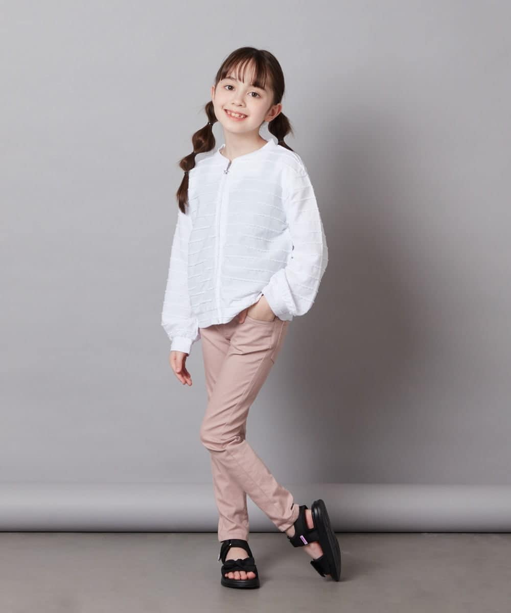 KJCFX41039 a.v.v KIDS(アー・ヴェ・ヴェ) [160]【UVカット】ボーダーJQカーデ ブラック