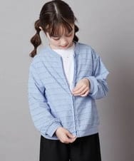 KJCFX41039 a.v.v KIDS(アー・ヴェ・ヴェ) [160]【UVカット】ボーダーJQカーデ ブラック