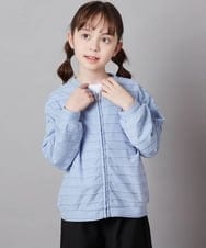 KJCFX41039 a.v.v KIDS(アー・ヴェ・ヴェ) [160]【UVカット】ボーダーJQカーデ ブラック