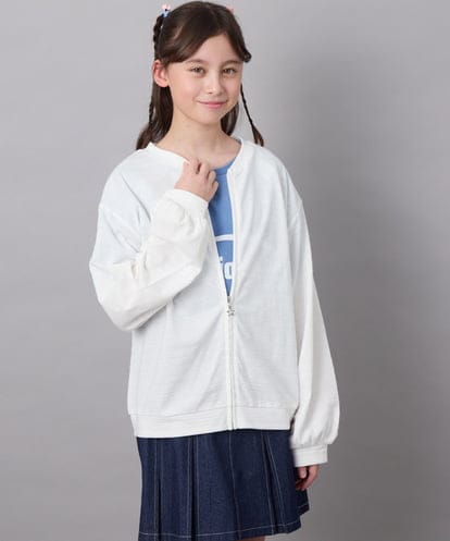 KJCGC20044 a.v.v KIDS [160]【UVカット】ボーダージャカードカーディガン