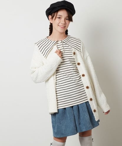 KJCJU30044 a.v.v KIDS [160]カールヤーンカーディガン