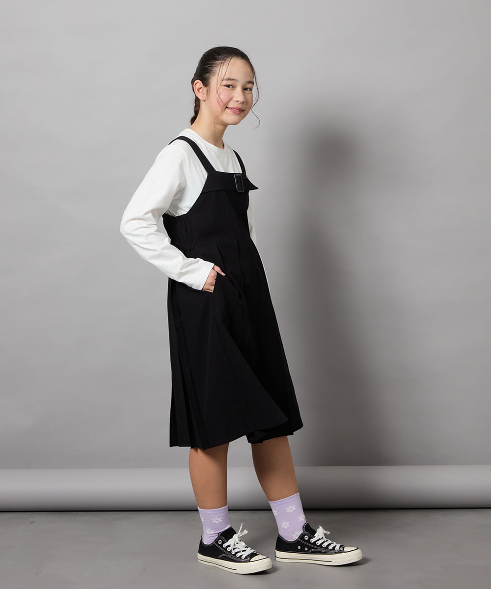 KJEEA32059 a.v.v KIDS(アー・ヴェ・ヴェ) [130]【結婚式/発表会】ベルテッドプリーツジャンスカ グレー