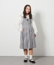 KJEEA32059 a.v.v KIDS(アー・ヴェ・ヴェ) [130]【結婚式/発表会】ベルテッドプリーツジャンスカ グレー