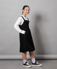 KJEEB32059 a.v.v KIDS(アー・ヴェ・ヴェ) [140-150]【結婚式/発表会】ベルテッドプリーツジャンスカ グレー