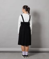 KJEEB32059 a.v.v KIDS(アー・ヴェ・ヴェ) [140-150]【結婚式/発表会】ベルテッドプリーツジャンスカ グレー