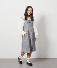 KJEEB32059 a.v.v KIDS(アー・ヴェ・ヴェ) [140-150]【結婚式/発表会】ベルテッドプリーツジャンスカ グレー