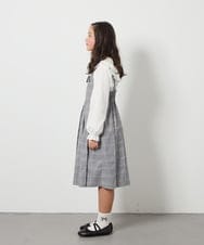 KJEEB32059 a.v.v KIDS(アー・ヴェ・ヴェ) [140-150]【結婚式/発表会】ベルテッドプリーツジャンスカ グレー