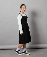 KJEEC32064 a.v.v KIDS(アー・ヴェ・ヴェ) [160]【結婚式/発表会】ベルテッドプリーツジャンスカ ブラック