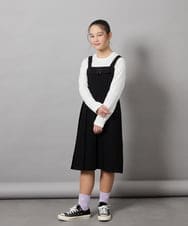 KJEEC32064 a.v.v KIDS(アー・ヴェ・ヴェ) [160]【結婚式/発表会】ベルテッドプリーツジャンスカ ブラック