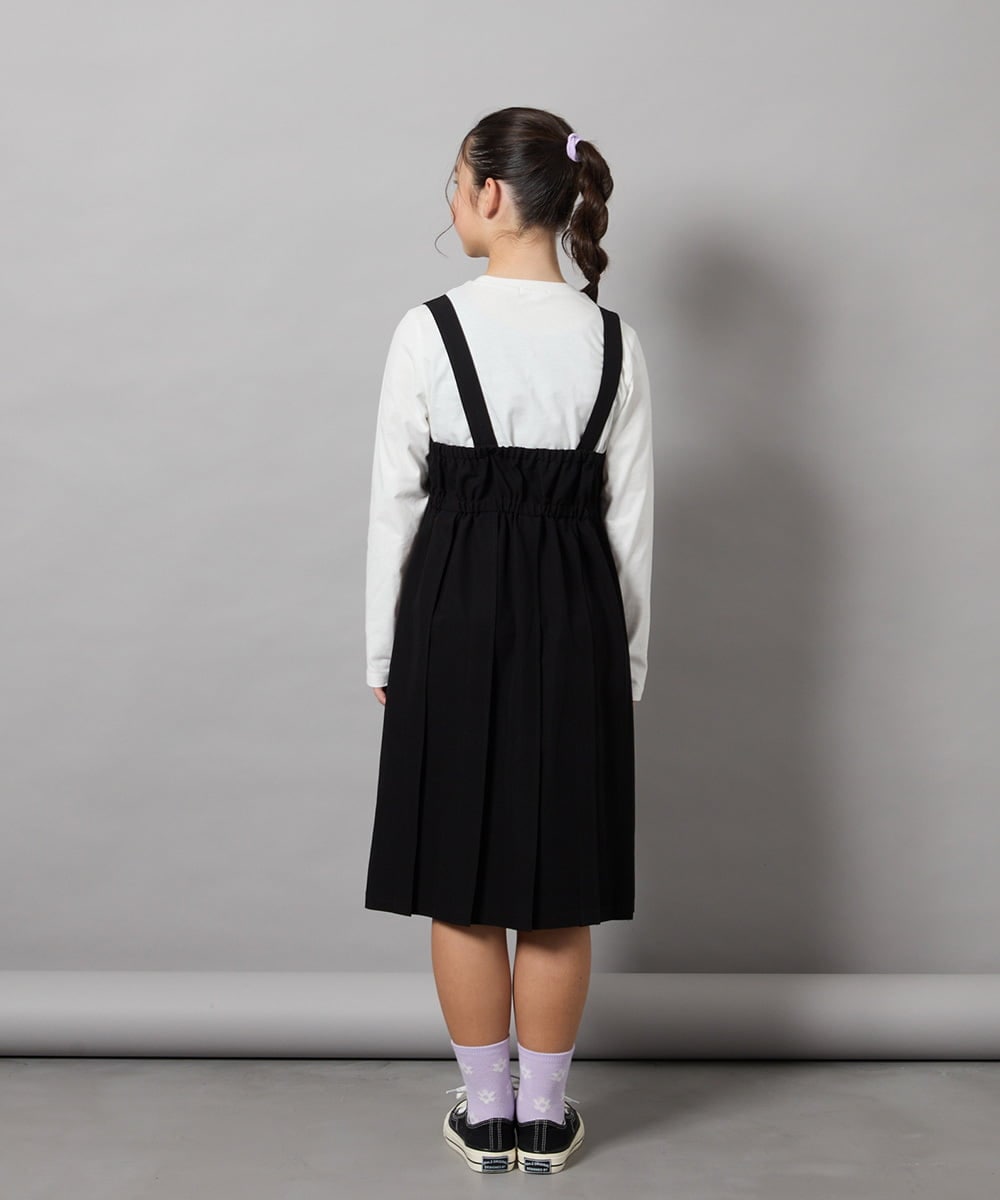 KJEEC32064 a.v.v KIDS(アー・ヴェ・ヴェ) [160]【結婚式/発表会】ベルテッドプリーツジャンスカ ブラック