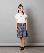 KJEGV01039 a.v.v KIDS(アー・ヴェ・ヴェ) [100-130]チュールスカートドッキングワンピース ブルー